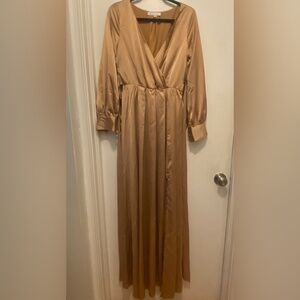 Satin Rose Maternity Gown